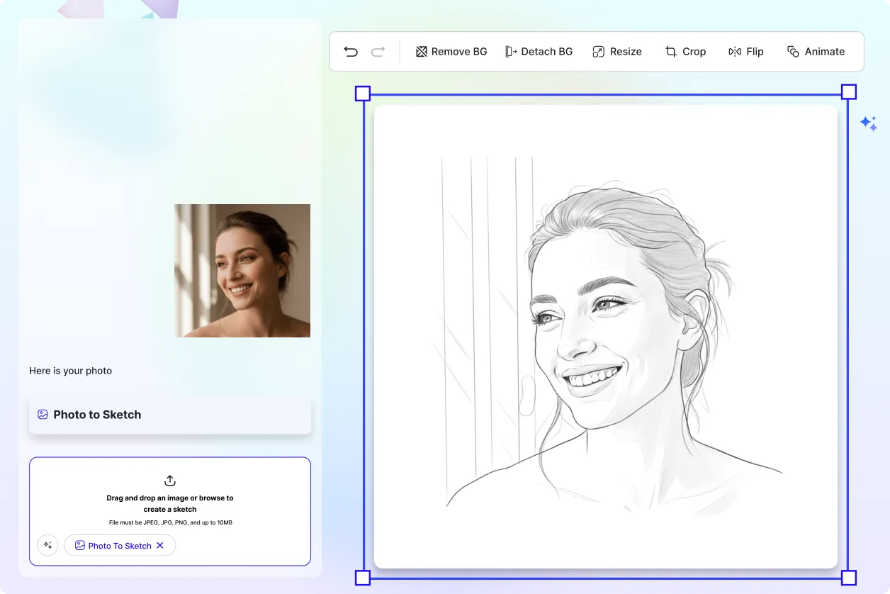 Free AI Photo to Sketch Generator, Convert Photos to Sketch Online